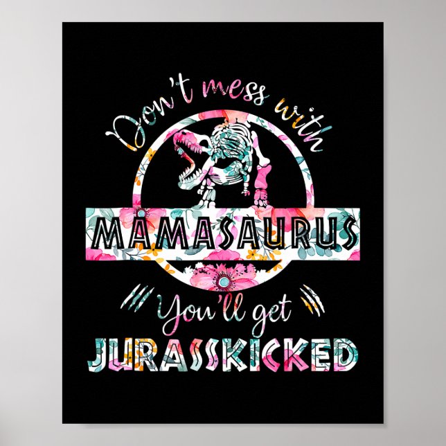  inte med Mamasaurus t Rex Dinosaur Mamma Poster (Framsidan)