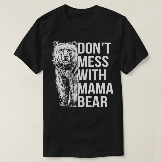  inte med Mamma Bear Funny Gift för halva japa T Shirt (Design framsida)