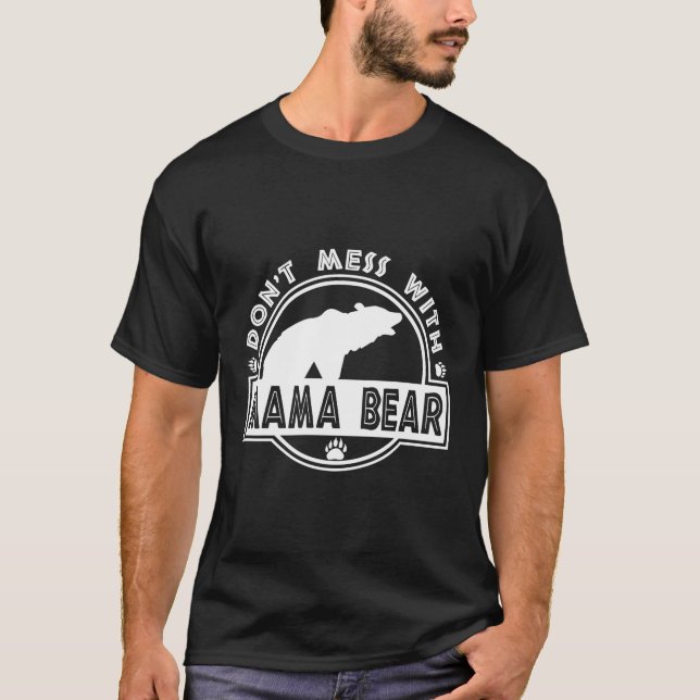  inte med Mamma Bear Mors dag T Shirt (Framsida)