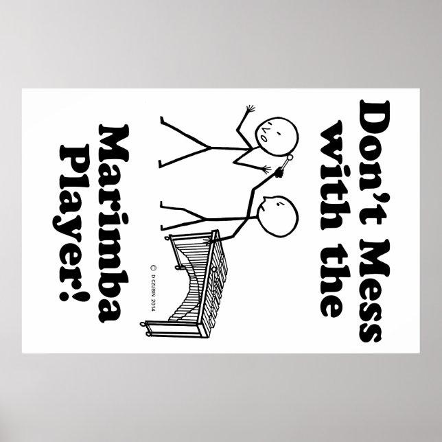  inte med Marimba Player Poster (Framsidan)
