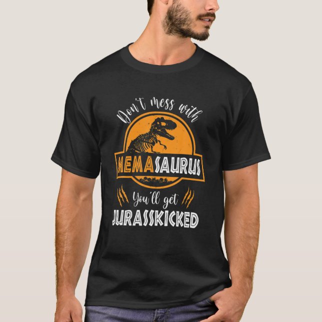  inte med Memasaurus Du får Jurasskick T Shirt (Framsida)