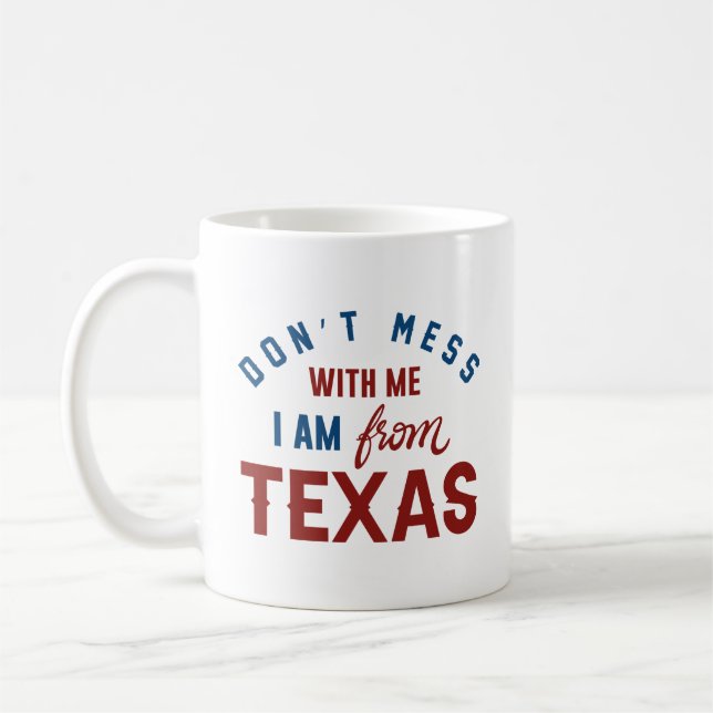  inte med mig jag är från Texas Kaffemugg (Vänster)