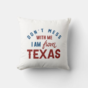  inte med mig jag är från Texas Kudde