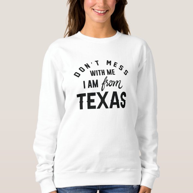  inte med mig jag är från Texas T Shirt (Framsida)