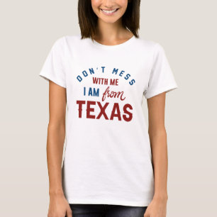 inte med mig jag är från Texas T Shirt