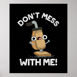 inte med mig Vacuum Cleaner Pun Mörk BG Poster