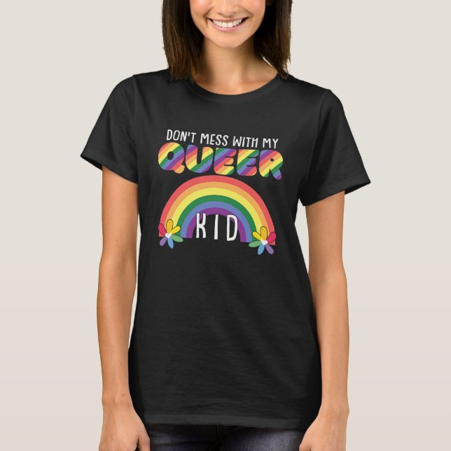  inte med min könyckelns HBT-Pride Mamma i månaden T Shirt (Framsida)