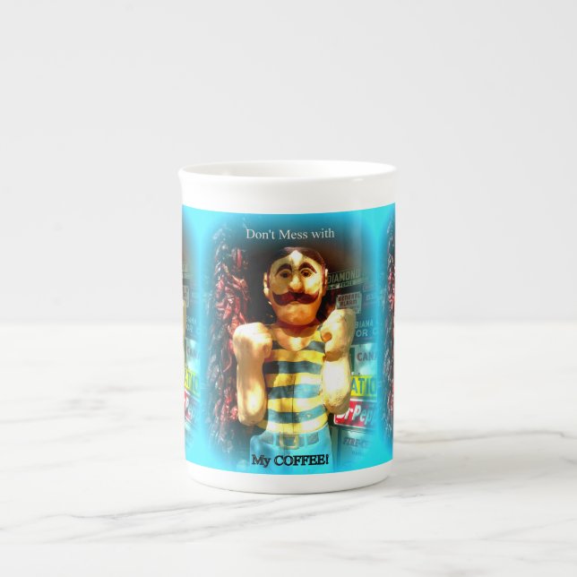 inte med mitt kaffe mugg benporslin mugg (Framsidan)