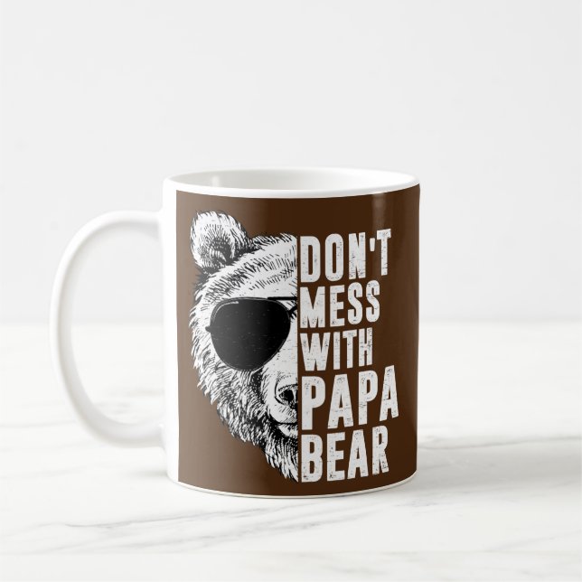  inte med Pappa Bear Fars dag  Kaffemugg (Vänster)