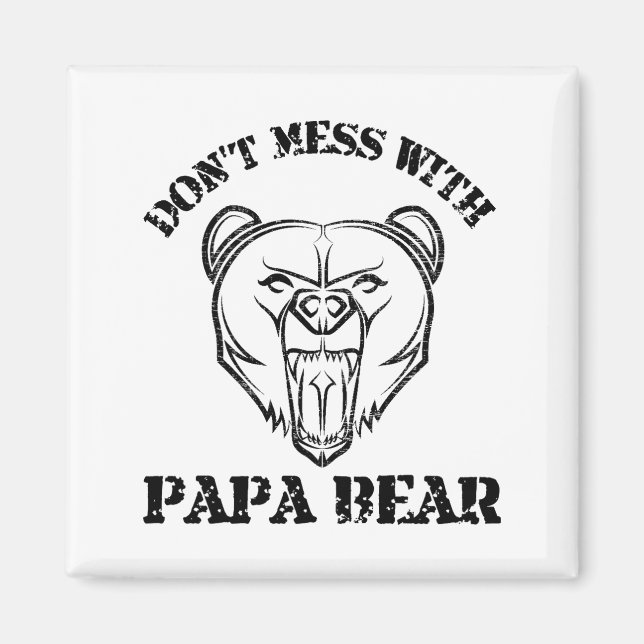  inte med Pappa Bear Magnet (Framsidan)