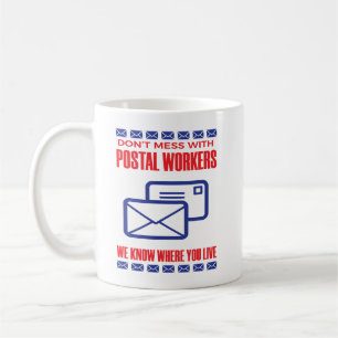 inte med postarbetare - bärare för e-post t kaffemugg