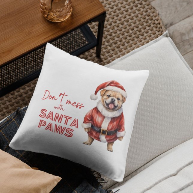 " inte med Santa Tassar" söt hund älskare Kudde (Skapare uppladdad)
