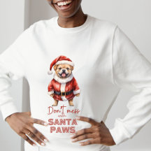 " inte med Santa Tassar" söt hund älskare PJ-topp