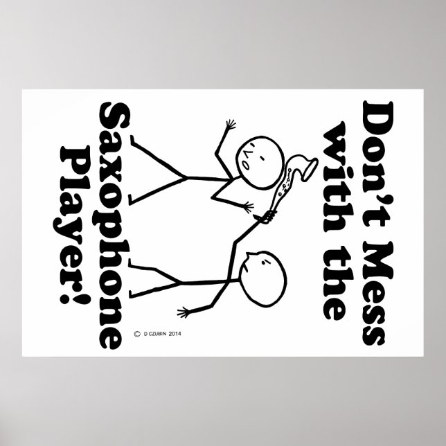  inte med saxofonspelaren poster (Framsidan)