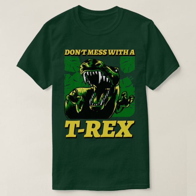 Inte  med T-rex T Shirt (Design framsida)