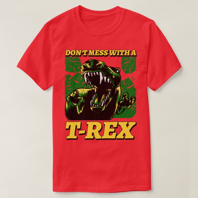 Inte  med T-rex T Shirt (Design framsida)