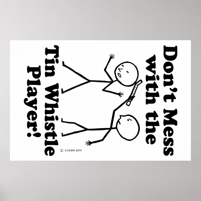  inte med Tin Whistle Player Poster (Framsidan)