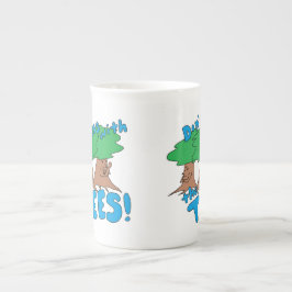 inte med TRÄD! Benporslin Mugg