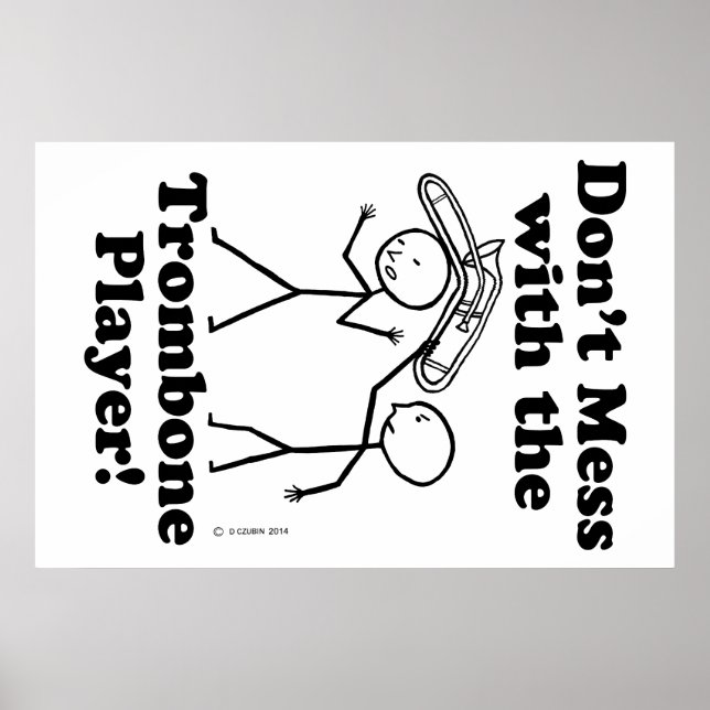  inte med Trombone Player Poster (Framsidan)