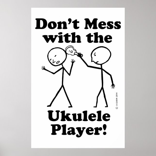  inte med Ukulele Player Poster (Framsidan)