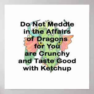 Inte medla svart draghuvud poster