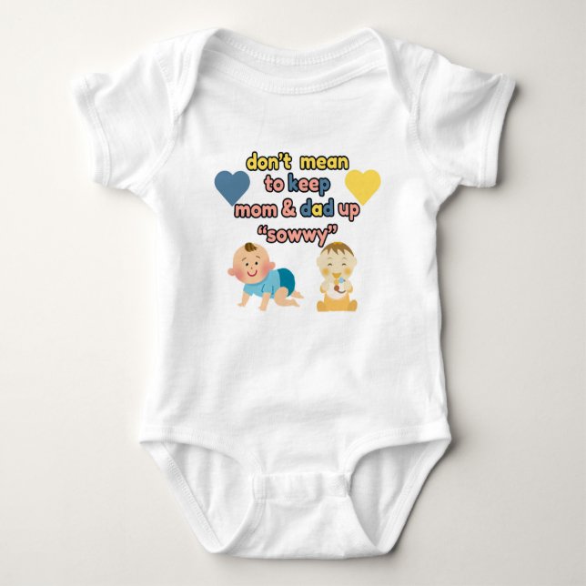 Inte menat att hålla mamma och pappa vakna Baby Bo T Shirt (Framsida)