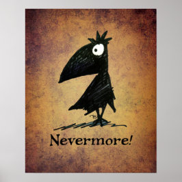 Inte mer! Raven Edgar Allen Poe - Kråka Art Poster