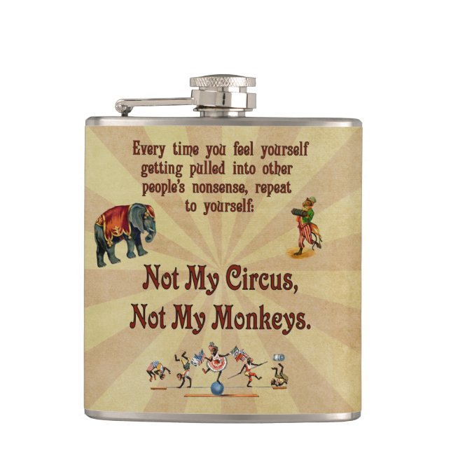 Inte min apor, inte min cirkus fickplunta (Framsidan)