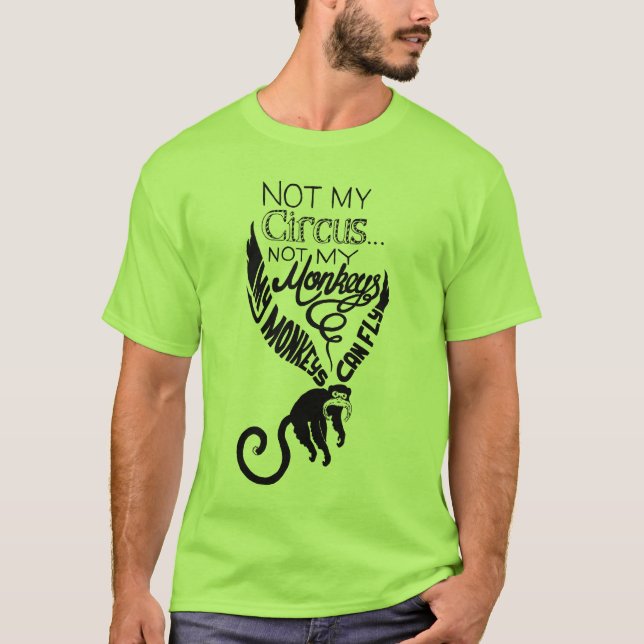 Inte min apor tee shirt (Framsida)