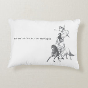 Inte min cirkus inte min apadekorativ kudde