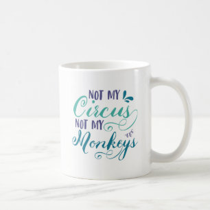Inte min cirkus, inte min polska proverb för apor kaffemugg