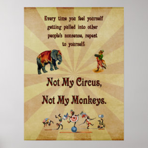 Inte min cirkus, inte mina apor poster