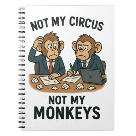 Inte Min Cirkus, Inte Mina Apor – Rolig Tecknad Mu Anteckningsbok