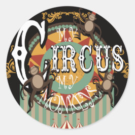 Inte min cirkus, inte mina apor runt klistermärke