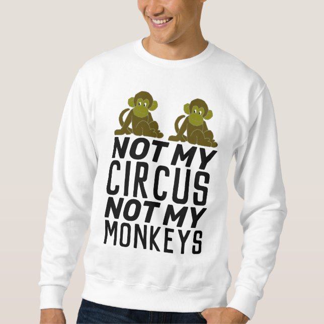 INTE MIN CIRKUS INTE MINA APOR T-Shirts Lång Ärmad Tröja (Framsida)