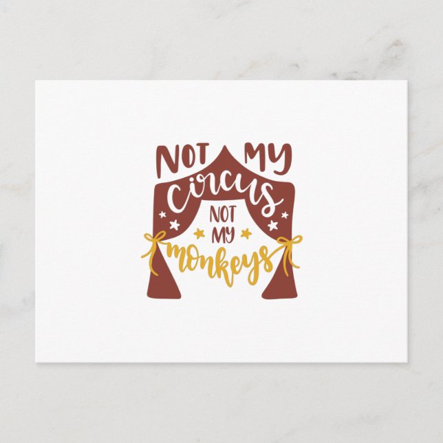 Inte min cirkus, inte mina apor vykort (Framsida)