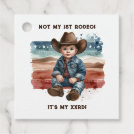 Inte Min Första Rodeo Baby Cowboy Födelsedag Gåvor Etiketter
