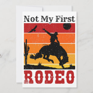 Inte min första Rodeo Cowboy Cowgirl Horse Sunset Inbjudningar