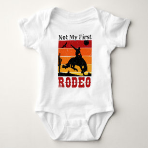 Inte min första Rodeo Cowboy Cowgirl Horse Sunset T Shirt