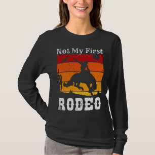 Inte min första Rodeo Cowboy Cowgirl Horse Sunset T Shirt