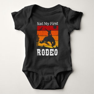 Inte min första Rodeo Cowboy Cowgirl Horse Sunset T Shirt