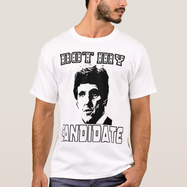 Inte min kandidat t-shirt (Framsida)
