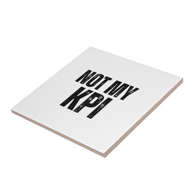 Inte Min KPI Dekorativ Typografisk Keramisk Platta Kakelplatta (Sidan)
