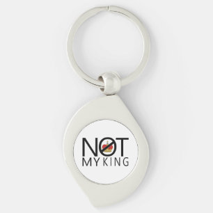 Inte min Kung Swirl Silverfärgad Nyckelring