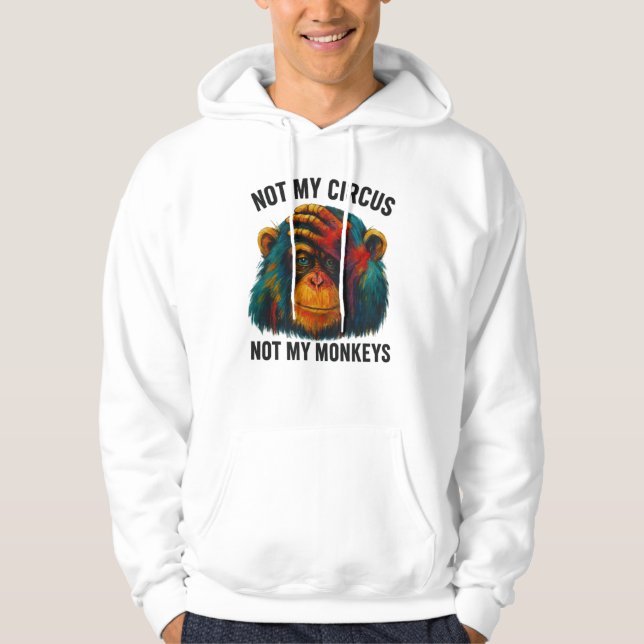 INTE MIN MONKEYS HOODIE (Framsida)