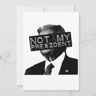 Inte min ordförande Anti Trump Inaguration Liberal Inbjudningar