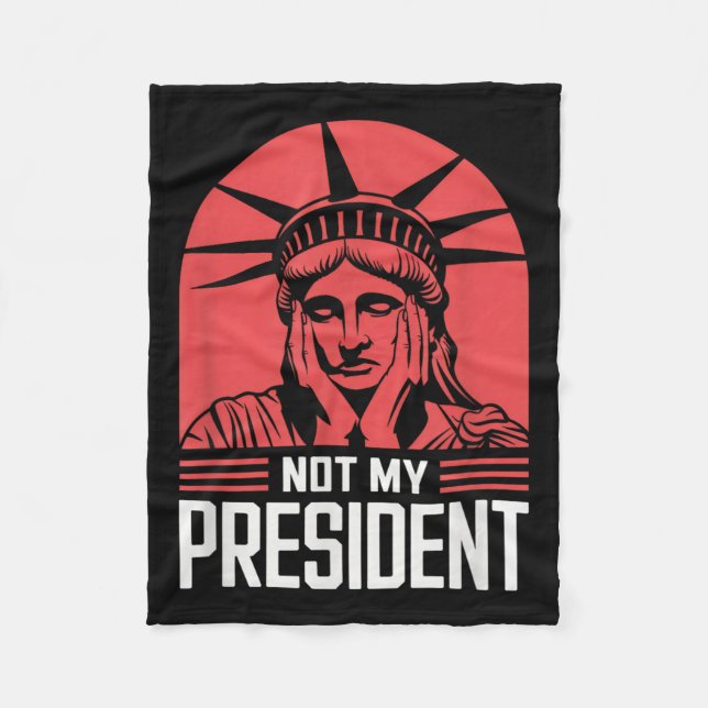 Inte min ordförande Implicit Trump Resist Anti Tru Fleecefilt (Framsidan)