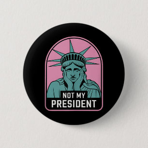 Inte min ordförande Implicit Trump Resist Anti Tru Knapp