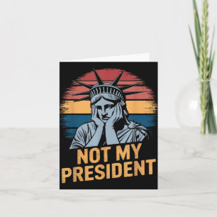 Inte min ordförande Implicit Trump Resist Anti Tru Kort