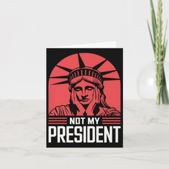 Inte min ordförande Implicit Trump Resist Anti Tru Kort (Framsida)